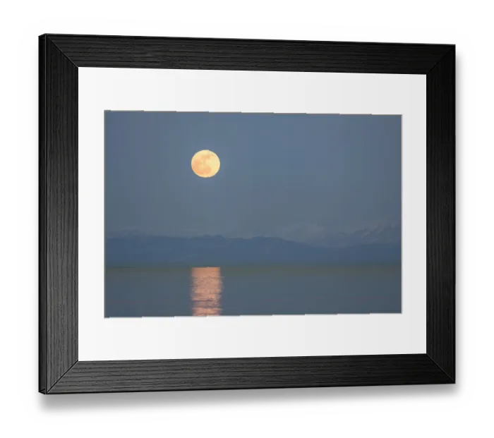 Framed Print : Full moon rising over Lake Constance and Mount Pfaender, Lake Constance, Baden-Wurttemberg, Germany Framed Print : Full moon rising over Lake Constance and Mount Pfaender, Lake Constance, Baden-Wurttemberg, Germany