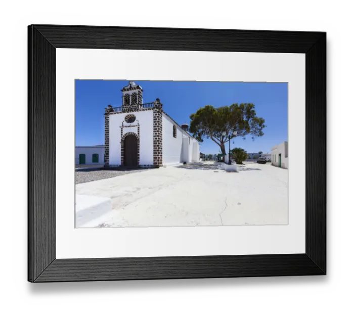 Framed Print : Church of Santo Cristo de las Aguas, Guatiza, Lanzarote, Canary Islands, Spain Framed Print : Church of Santo Cristo de las Aguas, Guatiza, Lanzarote, Canary Islands, Spain
