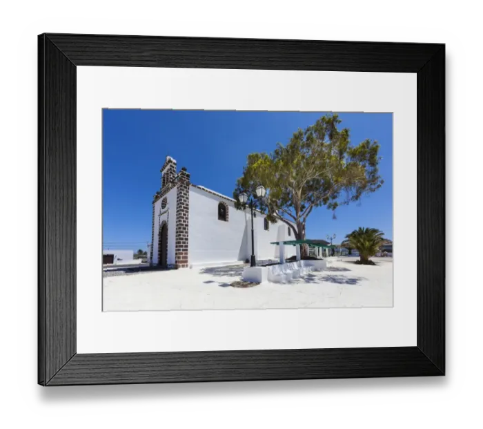 Framed Print : Church of Santo Cristo de las Aguas, Guatiza, Lanzarote, Canary Islands, Spain Framed Print : Church of Santo Cristo de las Aguas, Guatiza, Lanzarote, Canary Islands, Spain