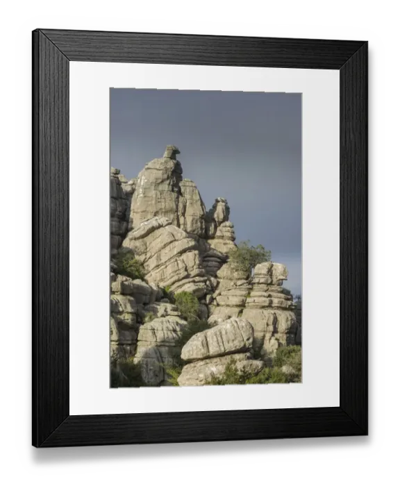 Framed Print : Bizarre limestone rock formations, El Torcal Nature Reserve, Antequera, Andalusia, Spain Framed Print : Bizarre limestone rock formations, El Torcal Nature Reserve, Antequera, Andalusia, Spain