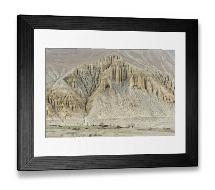 Framed Print : Prehistoric caves in a bizarre erosion landscape, near Ghami, Upper Mustang, Lo, Nepal Framed Print : Prehistoric caves in a bizarre erosion landscape, near Ghami, Upper Mustang, Lo, Nepal