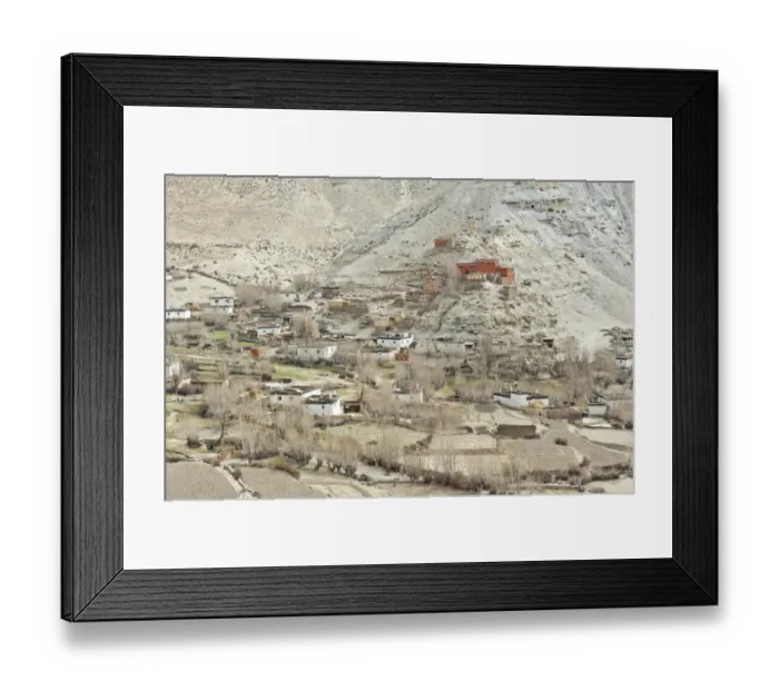 Framed Print : The village of Geling with the Tashi Choeling Gompa, fields at front, Gieling, Upper Mustang, Lo, Nepal Framed Print : The village of Geling with the Tashi Choeling Gompa, fields at front, Gieling, Upper Mustang, Lo, Nepal