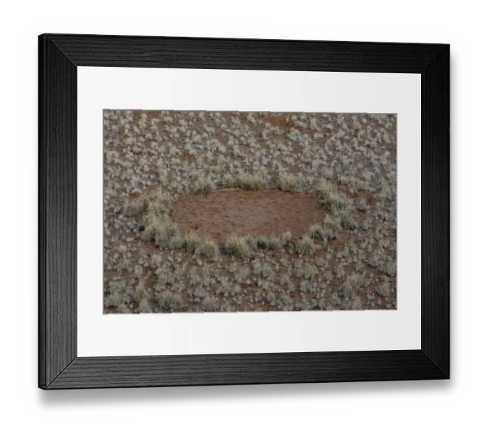 Framed Print : Fairy circle, vegetation-free circular barren patch of land, desert, Namib, Hardap Region, Namibia Framed Print : Fairy circle, vegetation-free circular barren patch of land, desert, Namib, Hardap Region, Namibia