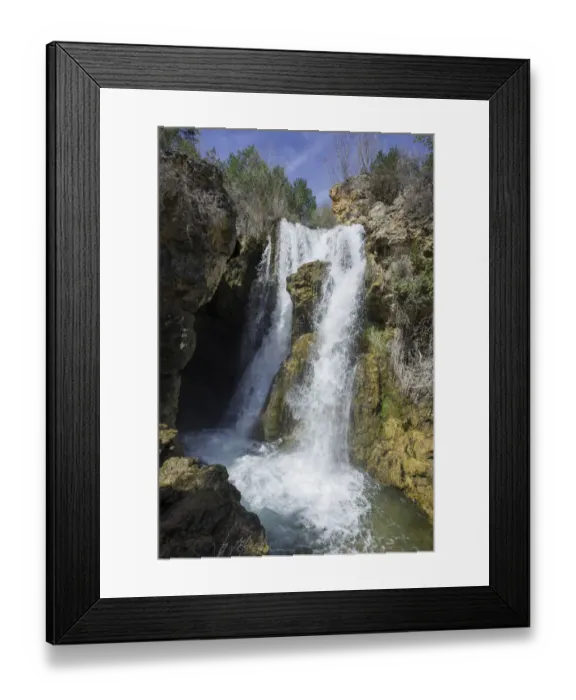 Framed Print : Waterfall, Calomarde, Aragon, Spain