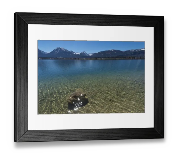 Framed Print : Lake Wolfgang, clear water, Ried am Wolfgangsee, Salzburg State, Austria Framed Print : Lake Wolfgang, clear water, Ried am Wolfgangsee, Salzburg State, Austria