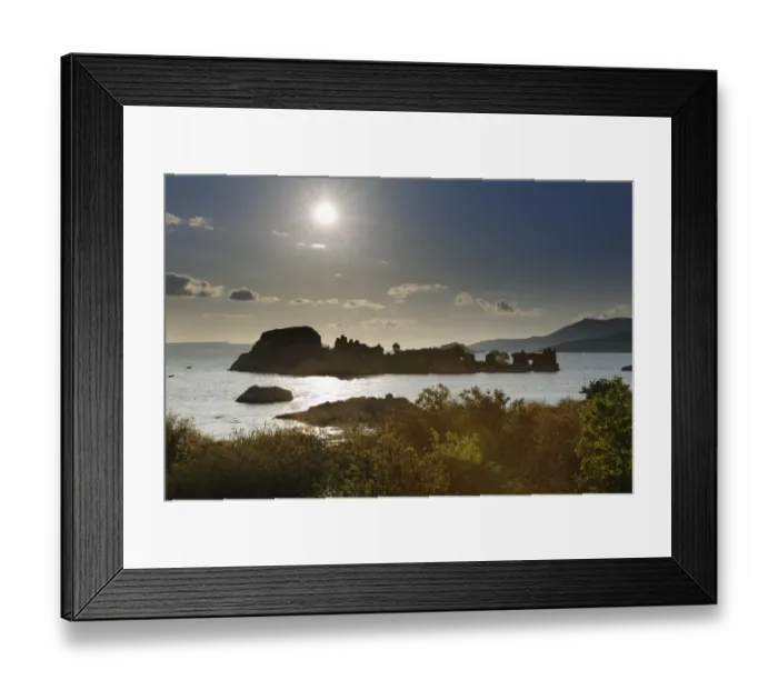 Framed Print : Byzantine fortress on an island in Lake Bafa, Lake Bafa, Mugla Province, Aegean region, Turkey Framed Print : Byzantine fortress on an island in Lake Bafa, Lake Bafa, Mugla Province, Aegean region, Turkey