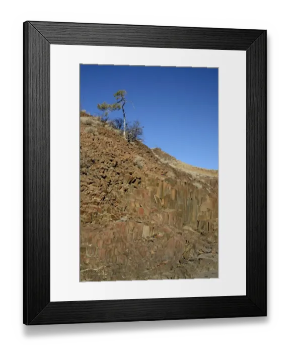 Framed Print : Basalt columns, so-called Organ Pipes, Twyfelfontein, Damaraland, Kunene Region, Namibia Framed Print : Basalt columns, so-called Organ Pipes, Twyfelfontein, Damaraland, Kunene Region, Namibia