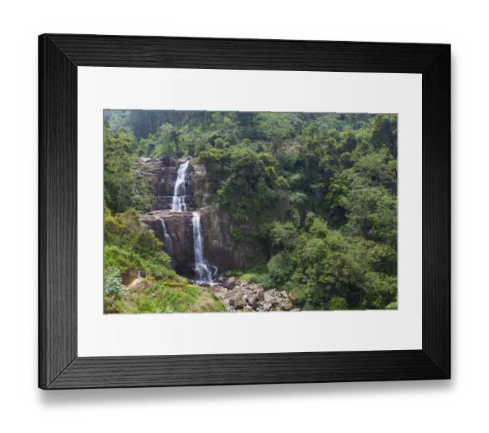 Framed Print : Ramboda Falls near Ramboda, Central Province, Sri Lanka
