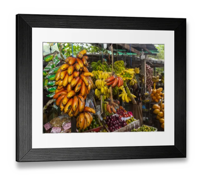 Framed Print : Fruit stand, red banana in front, Ambulugala region Utuwana, Sri Lanka Framed Print : Fruit stand, red banana in front, Ambulugala region Utuwana, Sri Lanka