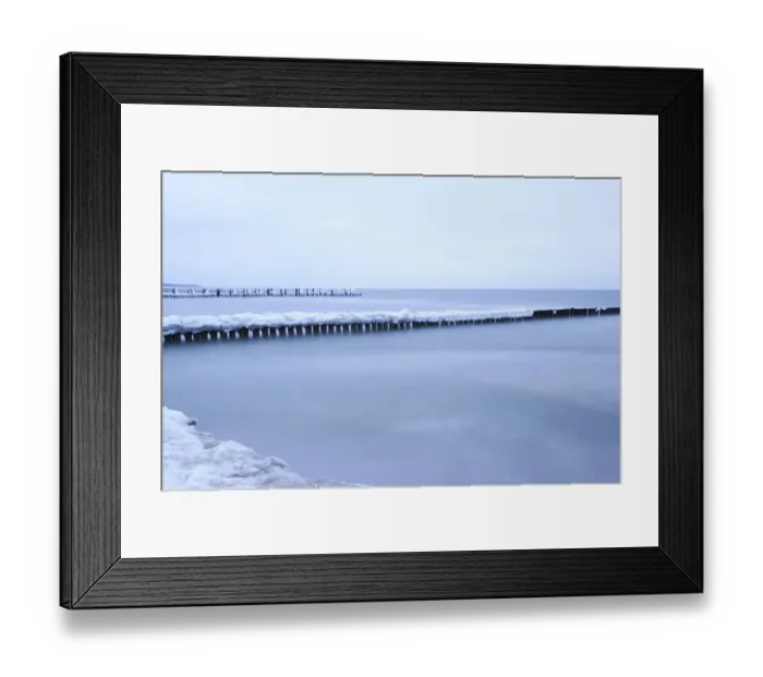 Framed Print : Groynes on the Baltic Sea in winter, Zingst, Fischland-Darss-Zingst, Mecklenburg-Western Pomerania, Germany Framed Print : Groynes on the Baltic Sea in winter, Zingst, Fischland-Darss-Zingst, Mecklenburg-Western Pomerania, Germany