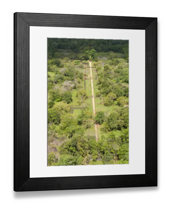 Framed Print : Gardens from above, Sigiriya or Lion Rock Fortress, Sri Lanka Framed Print : Gardens from above, Sigiriya or Lion Rock Fortress, Sri Lanka