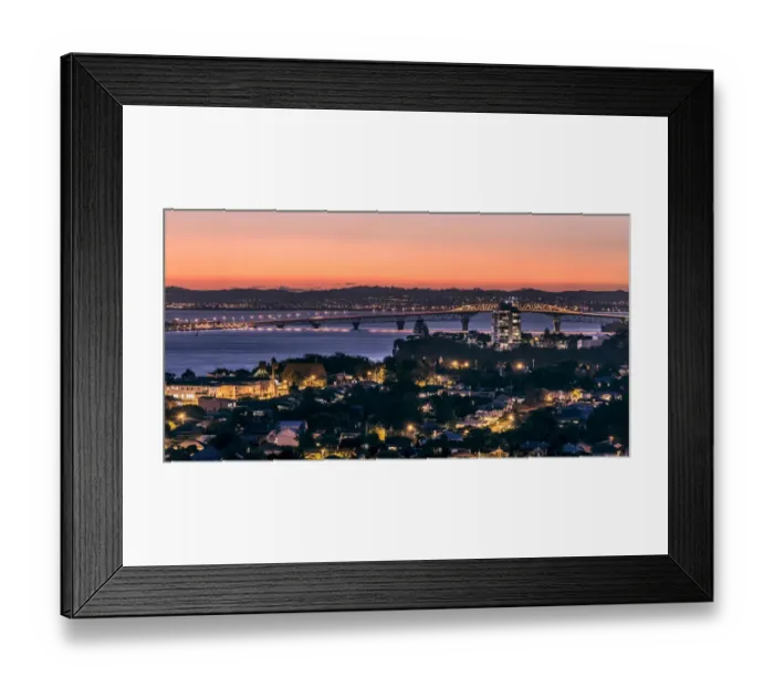Framed Print : Harbour Bridge at dusk, Devonport, Auckland, North Island, New Zealand Framed Print : Harbour Bridge at dusk, Devonport, Auckland, North Island, New Zealand