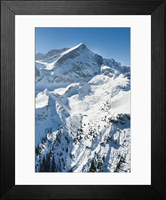 Framed Print : Osterfelder ski slope, Hochalm, Alpspitze mountain, Wetterstein mountain range, Garmisch-Partenkirchen, Upper Bavaria, Bavaria, Germany Framed Print : Osterfelder ski slope, Hochalm, Alpspitze mountain, Wetterstein mountain range, Garmisch-Partenkirchen, Upper Bavaria, Bavaria, Germany