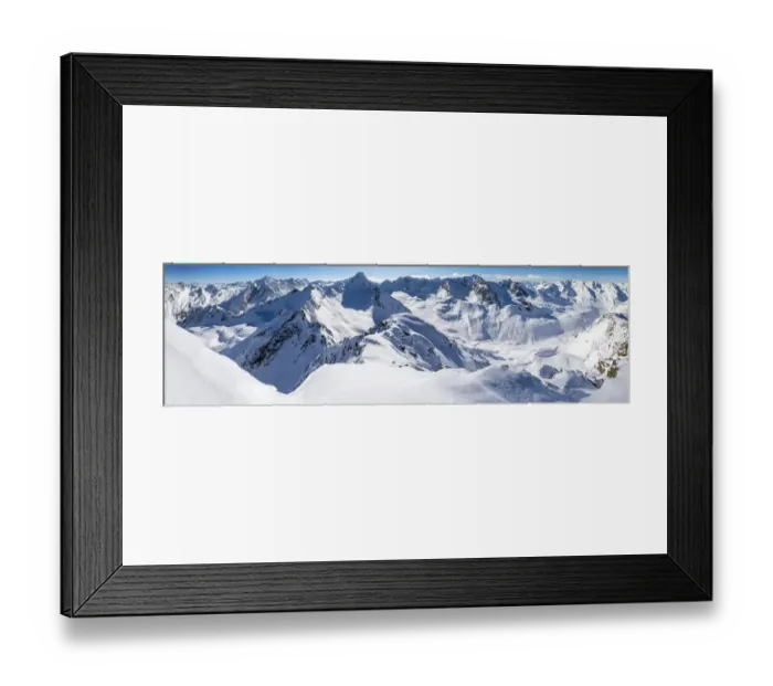Framed Print : Winter panorama from the Zischgeles, Stubai Alps, Tyrol, Austria Framed Print : Winter panorama from the Zischgeles, Stubai Alps, Tyrol, Austria
