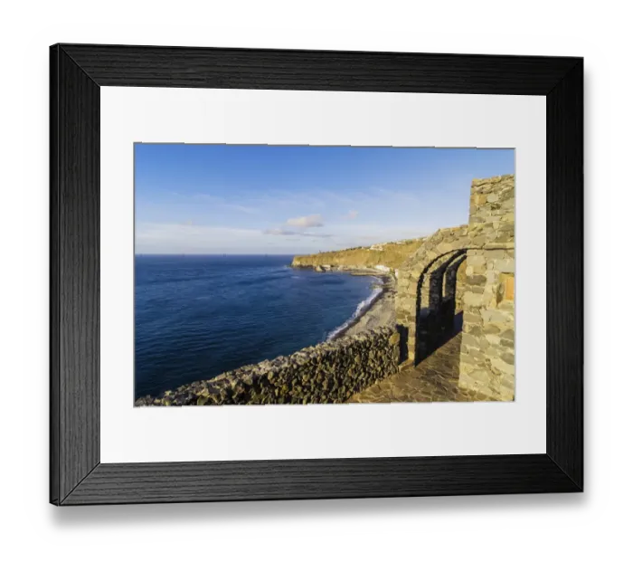 Framed Print : View of the beach and the town, Laguna de Santiago, La Gomera, Canary Islands, Spain