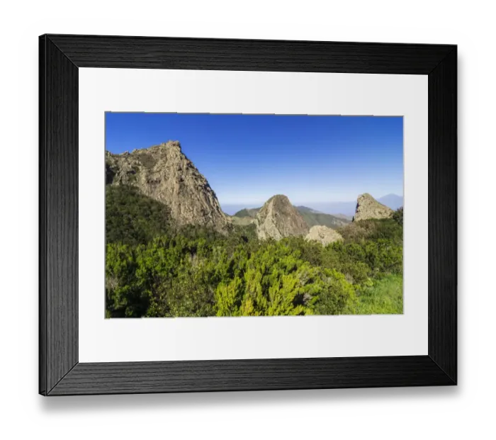 Framed Print : Los Roques mountains, La Gomera, Canary Islands, Spain Framed Print : Los Roques mountains, La Gomera, Canary Islands, Spain
