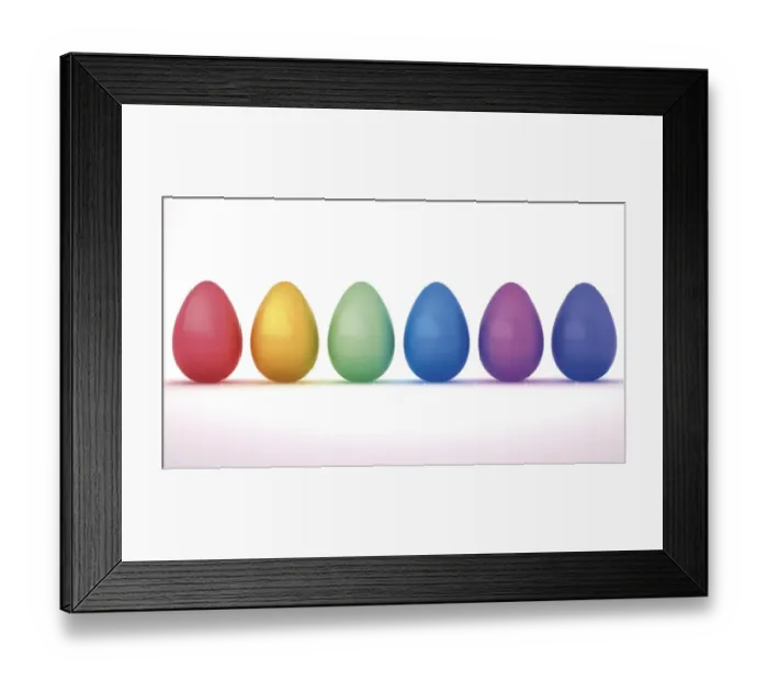 Framed Print : Colourful Easter eggs, 3D illustration Framed Print : Colourful Easter eggs, 3D illustration