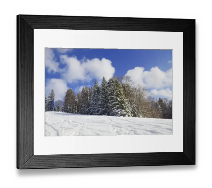Framed Print : Skiing tracks in a snow-covered winter landscape, Leitzachtal, bei Elbach, Upper Bavaria, Bavaria, Germany Framed Print : Skiing tracks in a snow-covered winter landscape, Leitzachtal, bei Elbach, Upper Bavaria, Bavaria, Germany