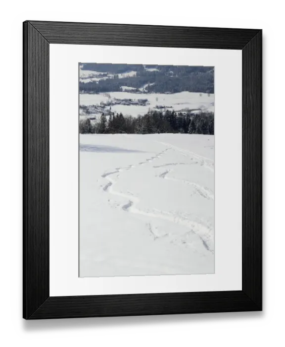 Framed Print : Skiing tracks, wedeln, above Leizachtal Valley on a sunny winters day, Leitzachtal, bei Elbach, Upper Bavaria, Bavaria, Germany Framed Print : Skiing tracks, wedeln, above Leizachtal Valley on a sunny winters day, Leitzachtal, bei Elbach, Upper Bavaria, Bavaria, Germany
