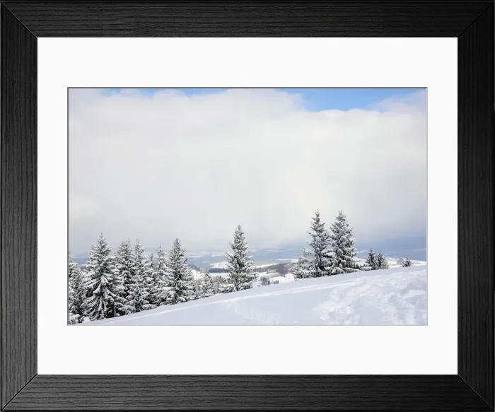Framed Print : Snow clouds over the Bavarian alpine upland, Leitzachtal, bei Elbach, Upper Bavaria, Bavaria, Germany