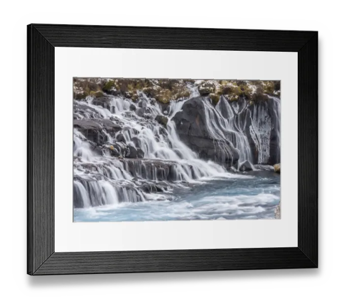 Framed Print : Hraunfossar waterfalls, near Husafell, Iceland Framed Print : Hraunfossar waterfalls, near Husafell, Iceland