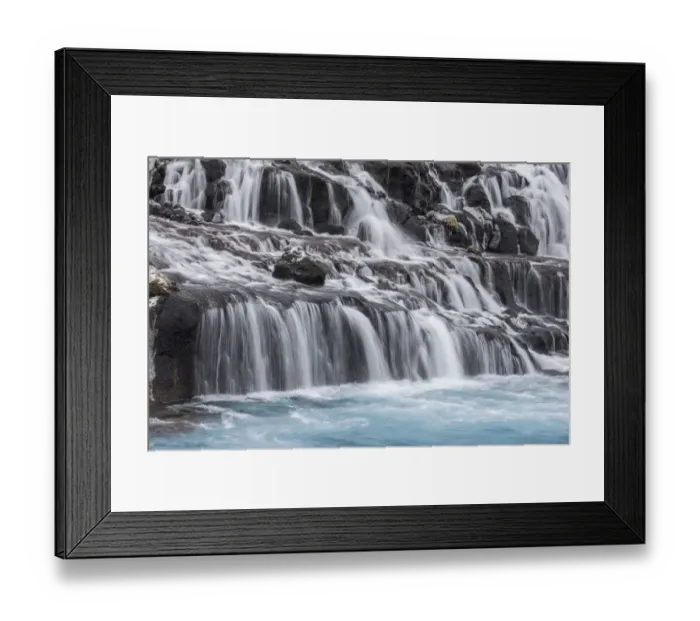 Framed Print : Hraunfossar waterfalls, near Husafell, Iceland Framed Print : Hraunfossar waterfalls, near Husafell, Iceland