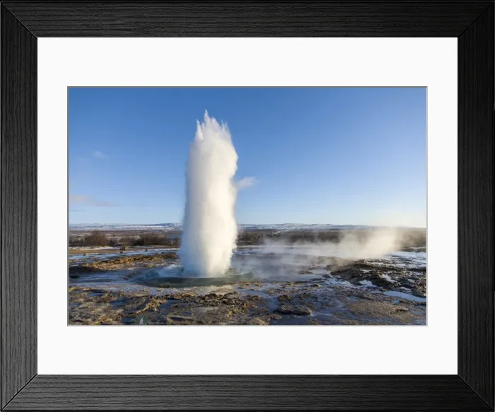 Framed Print : Strokkur geyser, Haukadalur geothermal area, Southern Region, Iceland Framed Print : Strokkur geyser, Haukadalur geothermal area, Southern Region, Iceland