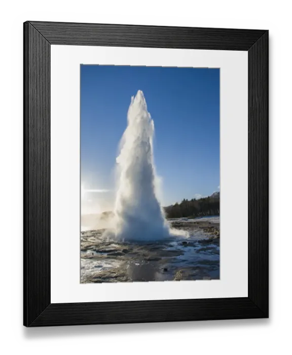Framed Print : Strokkur geyser, Haukadalur geothermal area, Southern Region, Iceland Framed Print : Strokkur geyser, Haukadalur geothermal area, Southern Region, Iceland