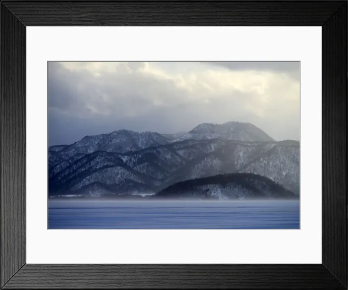 Framed Print : Frozen Lake Kussharo, Akan-Nationalpark, Kawayu Onsen, Hokkaido, Japan Framed Print : Frozen Lake Kussharo, Akan-Nationalpark, Kawayu Onsen, Hokkaido, Japan