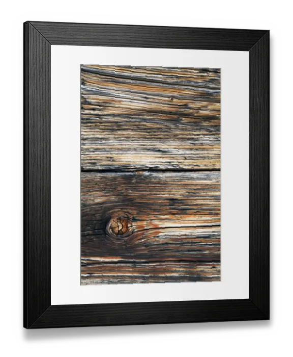 Framed Print : Detail of an old natural wood house front Framed Print : Detail of an old natural wood house front