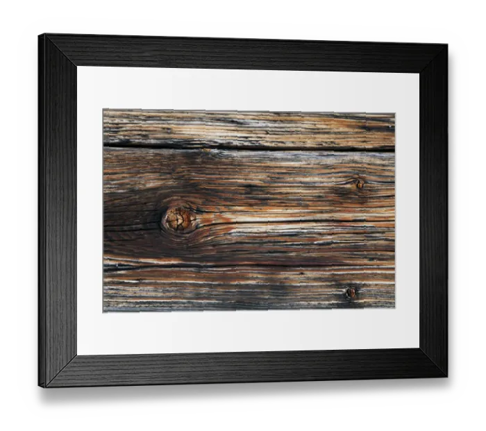 Framed Print : Detail of an old natural wood house front Framed Print : Detail of an old natural wood house front