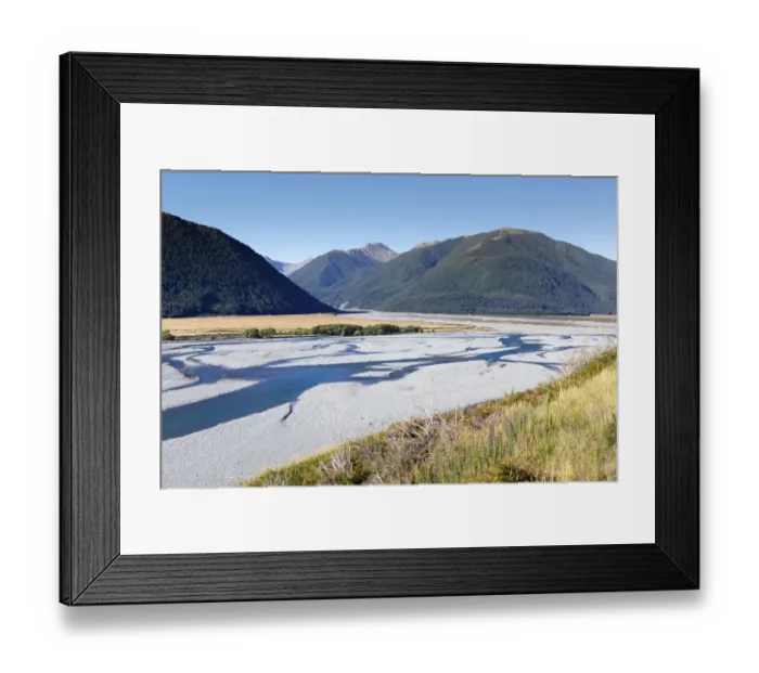 Framed Print : Waimakariri River and Hawdon River, looking towards Woolshed Hill, 1429m, and the Savannah Range, Canterbury Region, New Zealand Framed Print : Waimakariri River and Hawdon River, looking towards Woolshed Hill, 1429m, and the Savannah Range, Canterbury Region, New Zealand