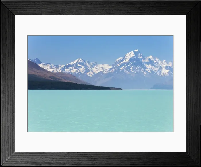 Framed Print : Lake Pukaki, Aoraki or Mount Cook behind, 3754m, Lake Pukaki, Pukaki, Canterbury Region, New Zealand Framed Print : Lake Pukaki, Aoraki or Mount Cook behind, 3754m, Lake Pukaki, Pukaki, Canterbury Region, New Zealand