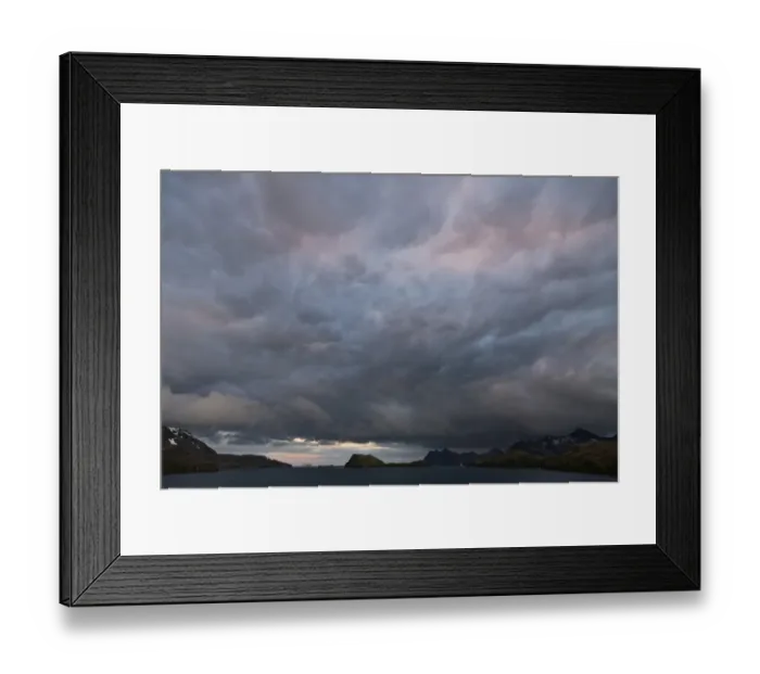 Framed Print : Dramatic clouds at sunset, Stromness Harbour, Stromness Bay, South Georgia and the South Sandwich Islands, United Kingdom Framed Print : Dramatic clouds at sunset, Stromness Harbour, Stromness Bay, South Georgia and the South Sandwich Islands, United Kingdom