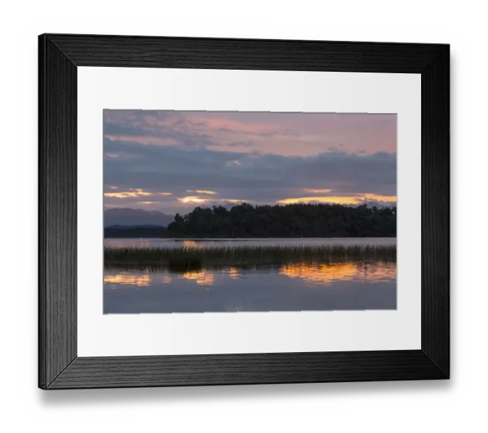 Framed Print : Sunrise at Lake Mahinapua, Ruatapu, West Coast Region, New Zealand Framed Print : Sunrise at Lake Mahinapua, Ruatapu, West Coast Region, New Zealand