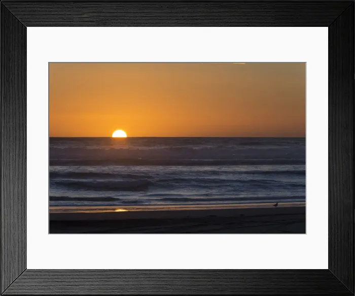 Framed Print : Sunset on the beach, Opunake, Taranaki Region, New Zealand Framed Print : Sunset on the beach, Opunake, Taranaki Region, New Zealand