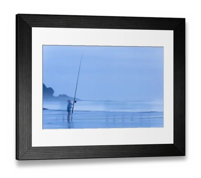 Framed Print : Child on beach with a fishing rod at dusk, Oakura, Taranaki Region, New Zealand Framed Print : Child on beach with a fishing rod at dusk, Oakura, Taranaki Region, New Zealand