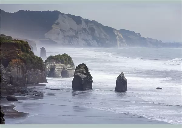 The Whitecliffs rock formation, Tongaporutu, Taranaki Region, New Zealand