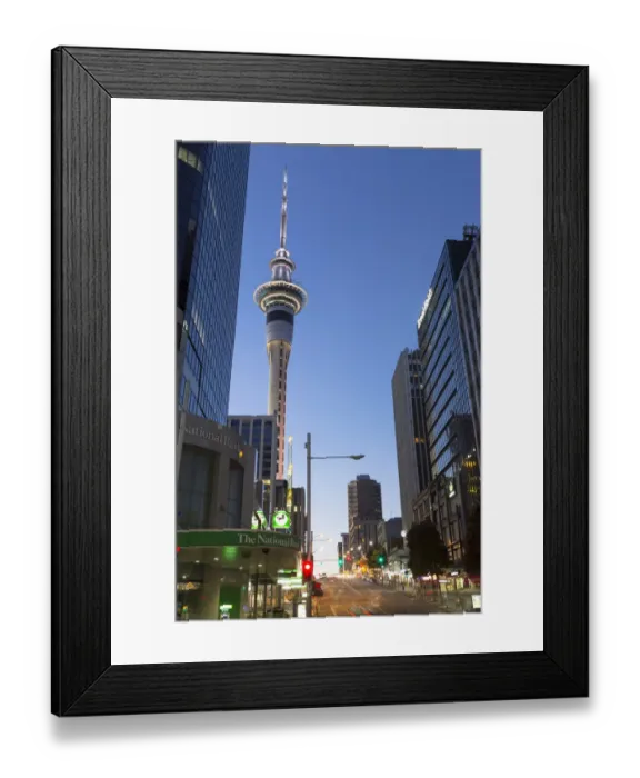 Framed Print : Victoria Street West, Skytower and skyscrapers at night, Auckland, Auckland Region, New Zealand Framed Print : Victoria Street West, Skytower and skyscrapers at night, Auckland, Auckland Region, New Zealand
