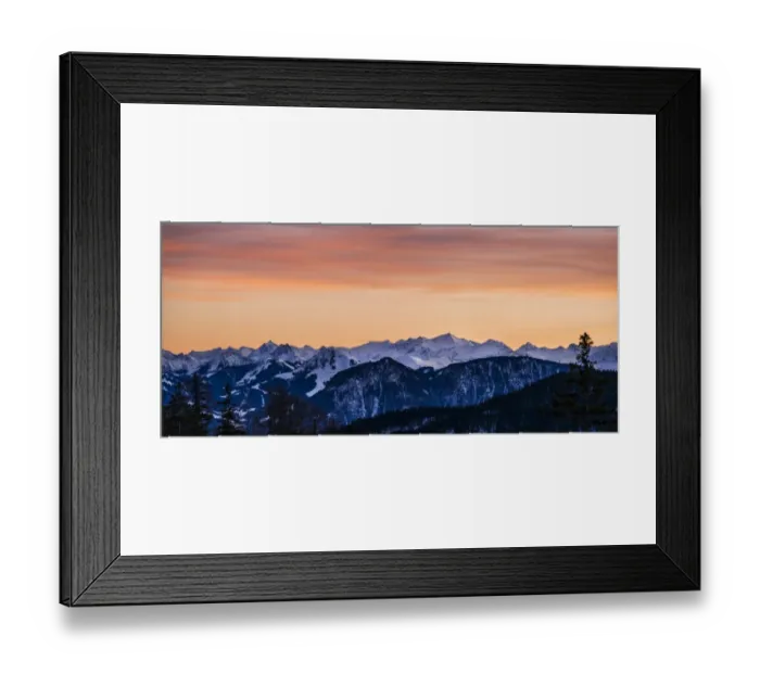 Framed Print : Panoramic view of the Alps at sunset, from Mt Bruennstein, Bavarian Alps, Brunnstein, Oberaudorf, Bavaria, Germany Framed Print : Panoramic view of the Alps at sunset, from Mt Bruennstein, Bavarian Alps, Brunnstein, Oberaudorf, Bavaria, Germany