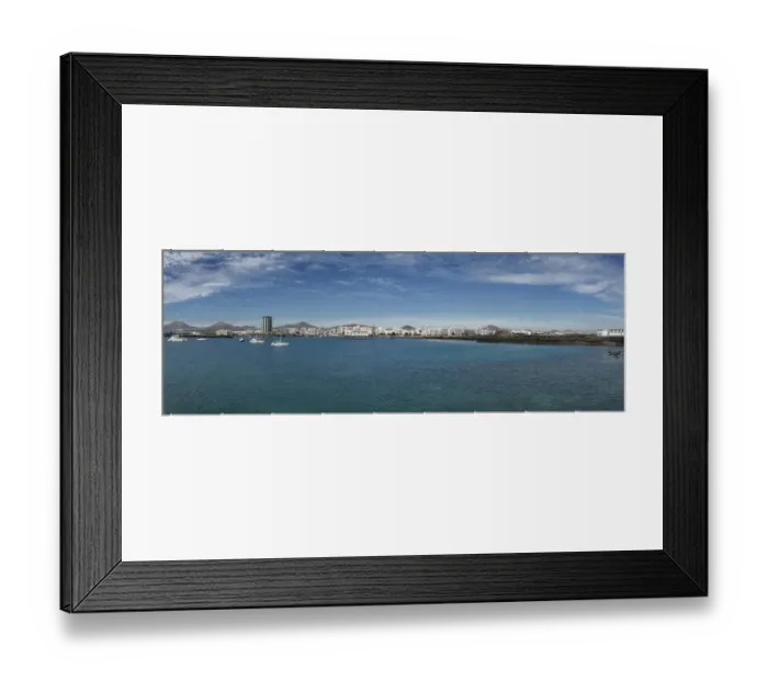 Framed Print : City panorama of Arrecife, as seen from the sea, Arrecife, Lanzarote, Canary Islands, Spain Framed Print : City panorama of Arrecife, as seen from the sea, Arrecife, Lanzarote, Canary Islands, Spain