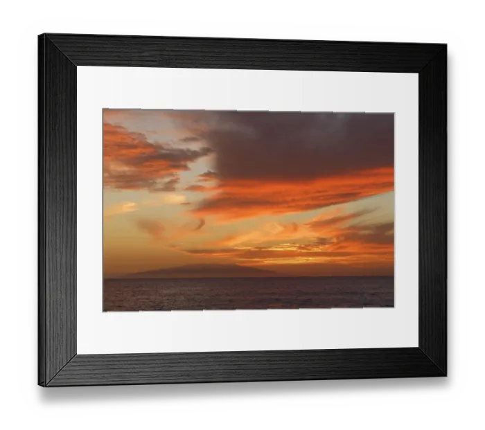 Framed Print : Evening sky with clouds and El Hierro island, La Puntilla, Valle Gran Rey, La Gomera, Canary Islands, Spain Framed Print : Evening sky with clouds and El Hierro island, La Puntilla, Valle Gran Rey, La Gomera, Canary Islands, Spain
