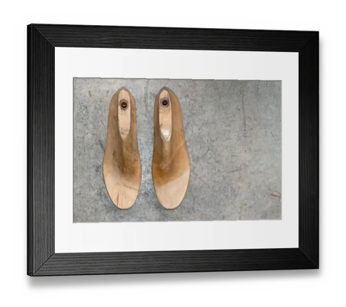 Framed Print : Two antique lasts for manufacturing shoes Framed Print : Two antique lasts for manufacturing shoes