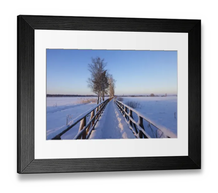 Framed Print : Boardwalk, winter landscape, Federsee Lake Nature Reserve, near Bad Buchau, Upper Swabia, Baden-Wurttemberg, Germany Framed Print : Boardwalk, winter landscape, Federsee Lake Nature Reserve, near Bad Buchau, Upper Swabia, Baden-Wurttemberg, Germany