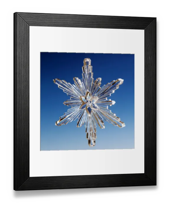 Framed Print : Christmas star as an ice crystal Framed Print : Christmas star as an ice crystal