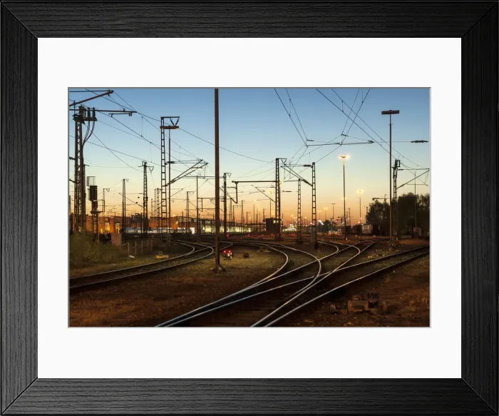 Framed Print : Railway tracks near Munichs main railway station, Munich, Upper Bavaria, Bavaria, Germany Framed Print : Railway tracks near Munichs main railway station, Munich, Upper Bavaria, Bavaria, Germany