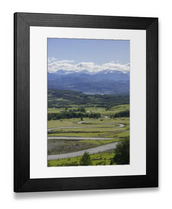 Framed Print : Winding road, Villa Cerro Castillo, Aysen Province, Chile Framed Print : Winding road, Villa Cerro Castillo, Aysen Province, Chile
