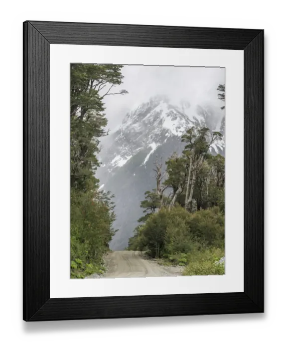 Framed Print : Carretera Austral, gravel road through untouched nature, Cisnes, Aysen Province, Chile Framed Print : Carretera Austral, gravel road through untouched nature, Cisnes, Aysen Province, Chile
