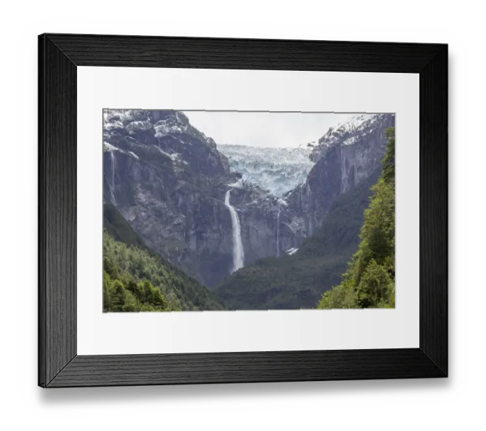 Framed Print : Ventisquero Colgante, hanging glacier, Parc National Queulat, Puerto Puyuhuapi, Aysen, Chile Framed Print : Ventisquero Colgante, hanging glacier, Parc National Queulat, Puerto Puyuhuapi, Aysen, Chile