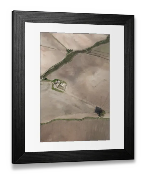 Framed Print : Aerial view, fields in the Sierra de Cadiz, Andalusia, Spain Framed Print : Aerial view, fields in the Sierra de Cadiz, Andalusia, Spain
